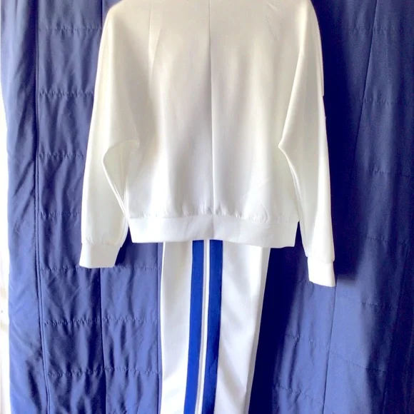 White and Blue Women's Pantsuit - Picture 2 of 8